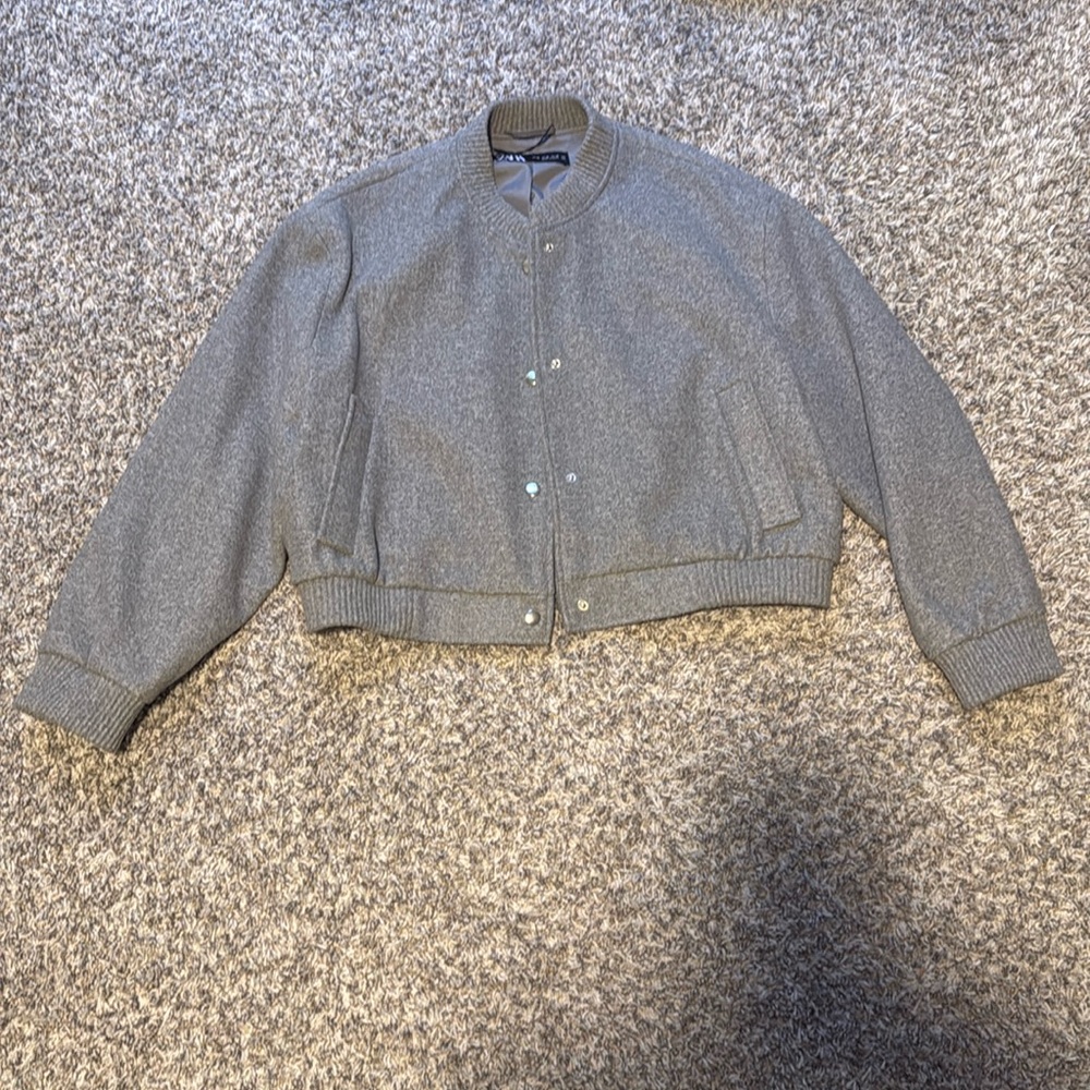 Zara cropped bomber jacket